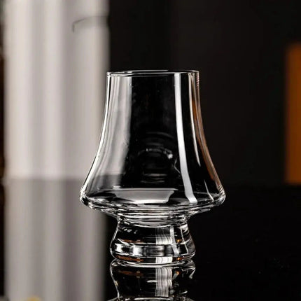 Crystal Whiskey Glass for Tasting, Brandy Glass with Curved Body