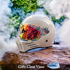 White + Red Visor / M (55-56cm)