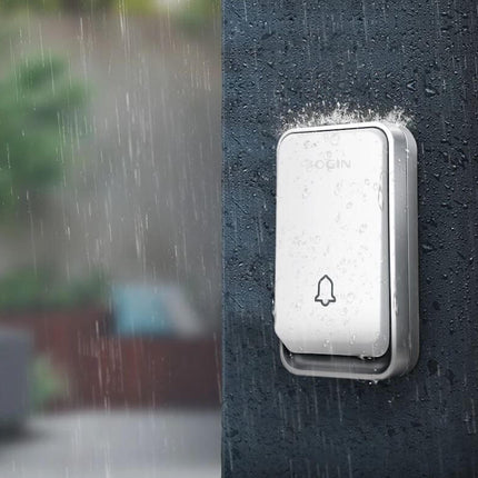 Wireless Doorbell Without Battery, Kinetic Wireless Door Chime with LED Indicator, Weather Resistant Door Bell Button