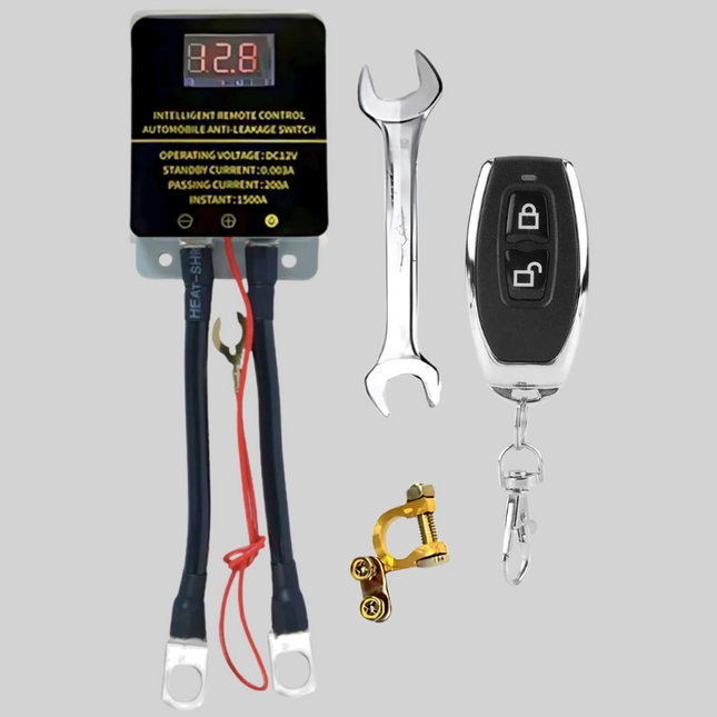 Wireless Battery Disconnect Switch | Remote Control for Vehicle Security and Battery Savings 0