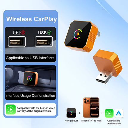 Wireless CarPlay Adapter | Mini USB Device for Effortless Connectivity | Compact Design for Seamless Vehicle Integration 6