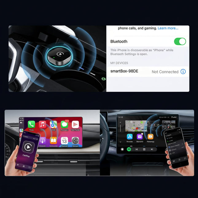 Wireless CarPlay & Android Auto Adapter | Plug & Play Design for Effortless Driving 1