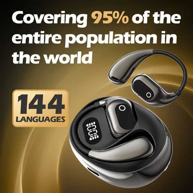 Wireless Earbuds Translator | Noise Cancelling Bluetooth Headset with Real-Time Translation | Comfortable Design for Multilingual Communication 1