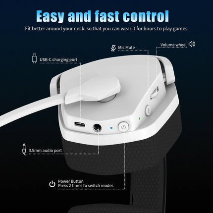 Wireless Gaming Headset with Active Noise Cancellation & Long Battery Life | Immersive Sound for Uninterrupted Gaming Sessions 4