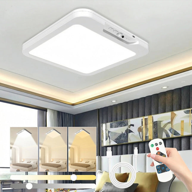 Wireless Motion Sensor Ceiling Light with 3 Color Modes | Battery Operated for Convenient Indoor Illumination 1