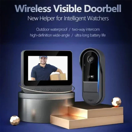 Wireless Video Doorbell with Intercom & HD Night Vision | 4.3 IPS Display for Enhanced Home Security 5