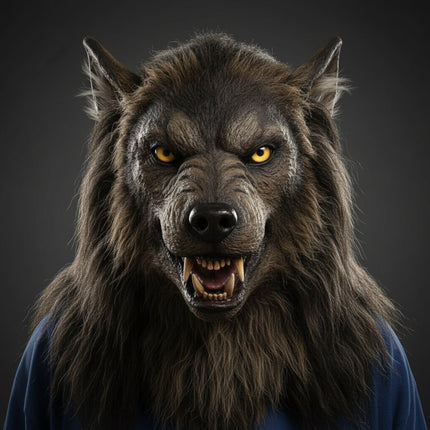 Wolf Mask | Realistic Halloween Costume Accessory with Detailed Fur Texture | Full-Face Coverage for Spooky Transformations 2