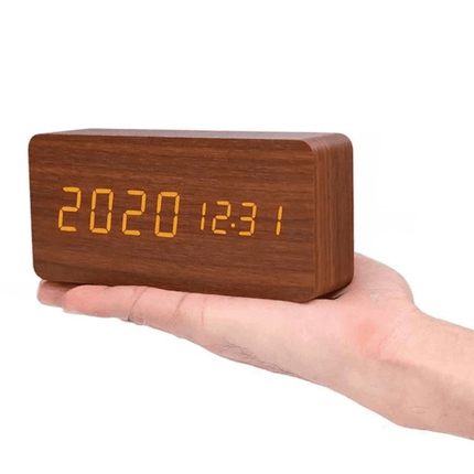 WoodSense | LED Wooden Clock with Voice Control & Adjustable Brightness | Elegant Time Display for Any Room 10