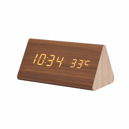 WoodSense | LED Wooden Clock with Voice Control & Adjustable Brightness | Elegant Time Display for Any Room 7