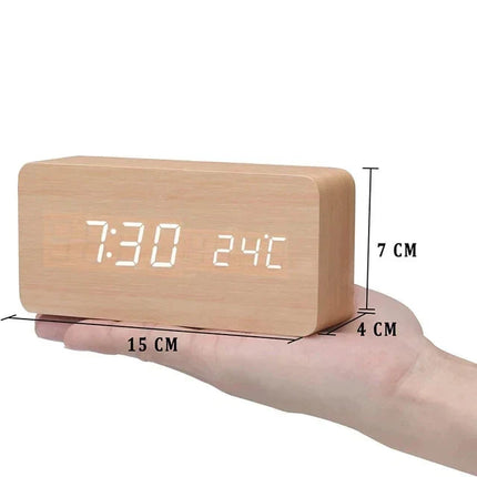 WoodWatch | LED Smart Alarm Clock with Voice Control & Temperature Display | Modern Design for Stylish Bedrooms 10