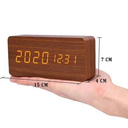 WoodWatch | LED Smart Alarm Clock with Voice Control & Temperature Display | Modern Design for Stylish Bedrooms 11