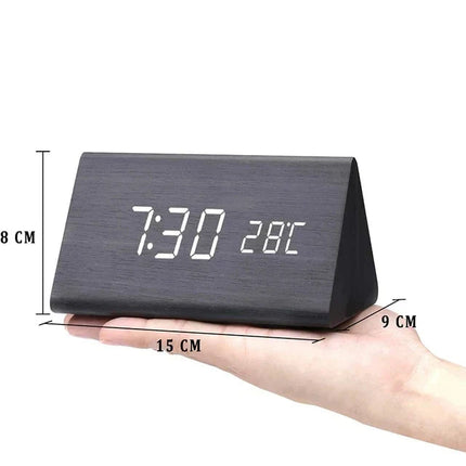 WoodWatch | LED Smart Alarm Clock with Voice Control & Temperature Display | Modern Design for Stylish Bedrooms 3
