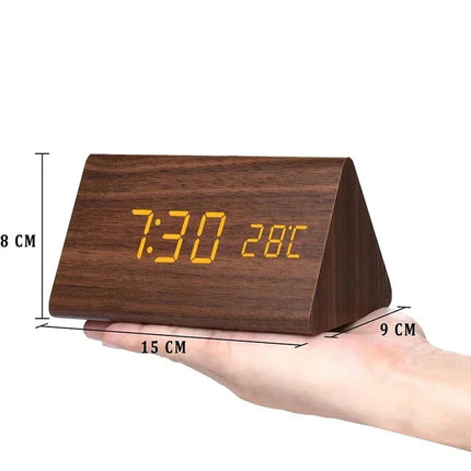WoodWatch | LED Smart Alarm Clock with Voice Control & Temperature Display | Modern Design for Stylish Bedrooms 4