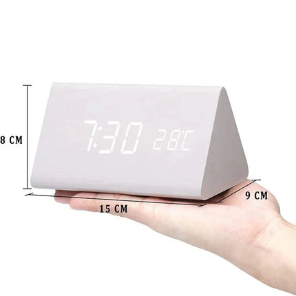 WoodWatch | LED Smart Alarm Clock with Voice Control & Temperature Display | Modern Design for Stylish Bedrooms 5