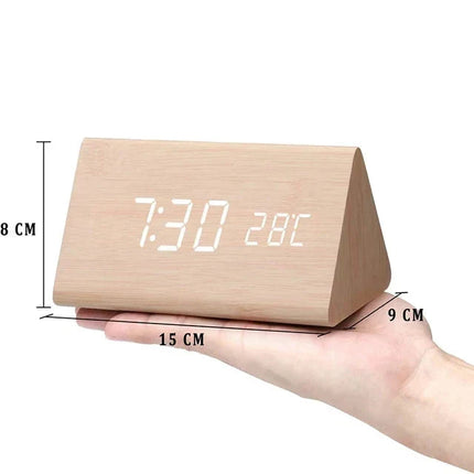 WoodWatch | LED Smart Alarm Clock with Voice Control & Temperature Display | Modern Design for Stylish Bedrooms 6