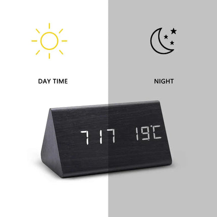 WoodWatch | LED Smart Alarm Clock with Voice Control & Temperature Display | Modern Design for Stylish Bedrooms 8