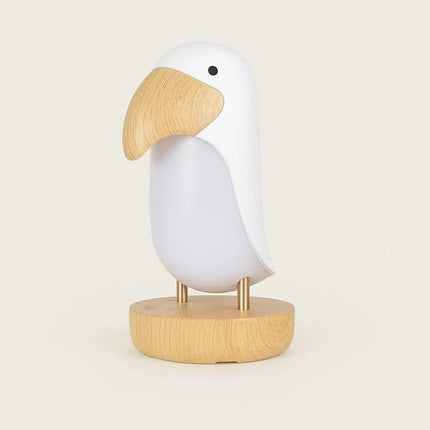 Bird Table Lamp, Rechargeable Bedside Lamp with Ambient Light