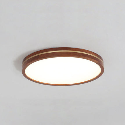 Wooden Aura | Dimmable Flush Mount Ceiling Light with Natural Wood Surround | Soft Illumination for Modern Interiors 3