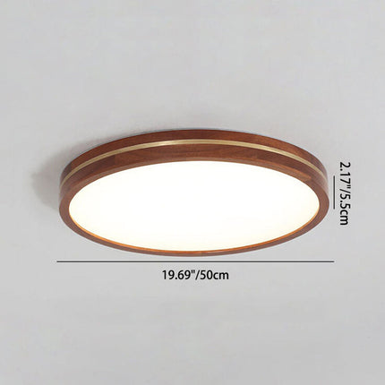 Wooden Aura | Dimmable Flush Mount Ceiling Light with Natural Wood Surround | Soft Illumination for Modern Interiors 7