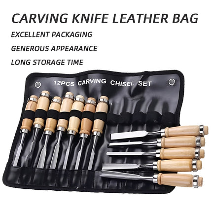 Woodworking Carving Kit | 12-Piece Tool Set with Ergonomic Design for Precision Crafting 5