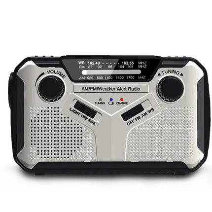 Wreaths Sun | Emergency Radio with Crank & Solar Power | Portable Dynamo Radio with Power Bank & LED Flashlight 6