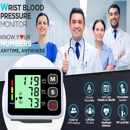 Wrist Blood Pressure Monitor with Automatic Cuff Inflation | Accurate Readings for Home Health Management 4