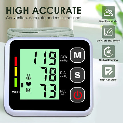 Wrist Blood Pressure Monitor with Automatic Cuff Inflation | Accurate Readings for Home Health Management 5