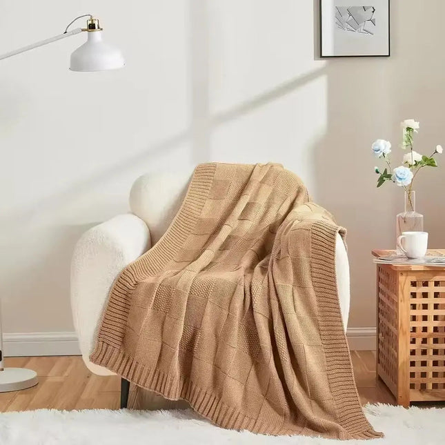 Knitted Throw Blanket, 50 x 60 Inch – image 4