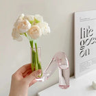 Glass Vase for Flowers, Swirl Glass Vase with Translucent Finish, Modern Flower Vase for Table Decor and Mantel Decor