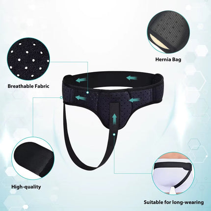 Inguinal Hernia Belt, Hernia Support Belt with Removable Compression Pad – image 6