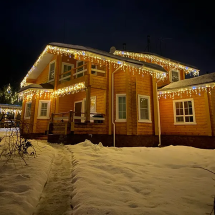 Christmas Lights Curtain, Outdoor Fairy Lights for Windows and Canopies, Connectable LED String Lights for Parties