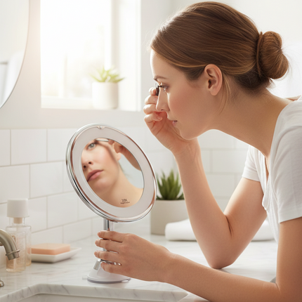 Zelyria | Vanity Mirror with LED Lights and 10x Magnification | Precision Makeup Application for Flawless Beauty 2