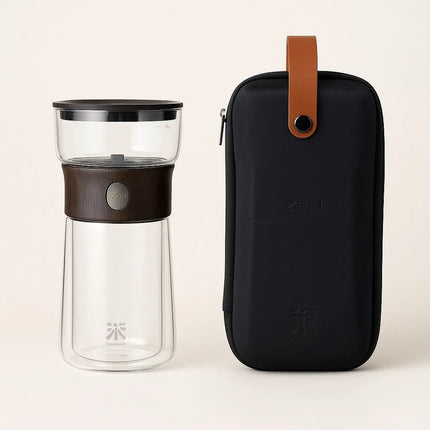 Glass Tea Infuser Bottle, Loose Leaf Tea Infuser and Travel Case
