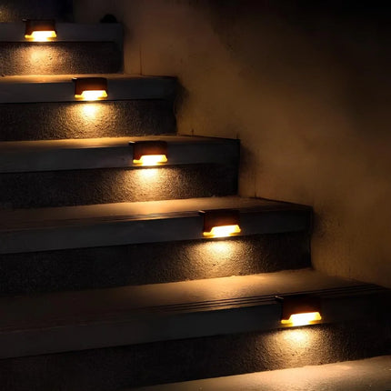 Solar Step Lights with Automatic Dusk Sensor | Weather-Resistant Outdoor Lighting for Pathways and Patios