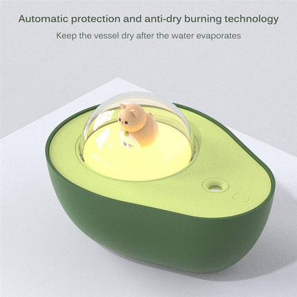 Avocado Mini Spray Humidifier with Negative Ion Generation | Compact USB Humidifier for Improved Air Quality