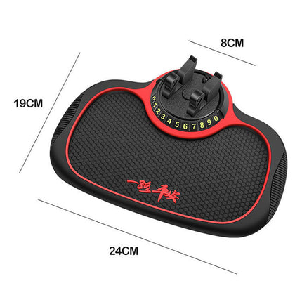Cartoon Anti-Slip Mat for Dashboard with Mobile Phone Holder | Versatile Car Accessory for Organization and Fun