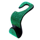 Car Seat Headrest Hook Accessory with Gem Adornments | Elegant Storage Solution for Handbags and Umbrellas
