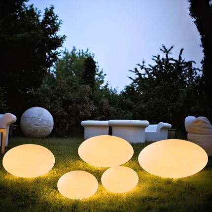 Cobblestone Garden Light with Remote Control | Weather-Resistant LED for Outdoor Ambiance