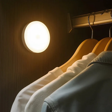 Motion Sensor LED Light with Easy Installation | Battery or USB Rechargeable for Energy-Saving Home Lighting