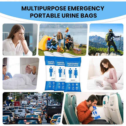 Disposable Urine Bags for Car and Travel, Portable Urinal for Camping and Emergency