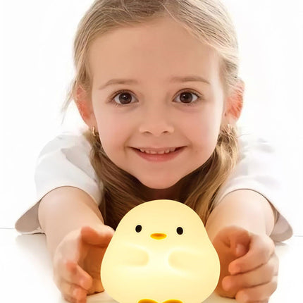 Cute Duck LED Night Light Lamp with Touch Sensor Control | USB Rechargeable Bedside Light for Kids and Adults
