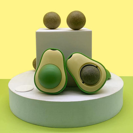 Avocado Catnip Wall Toy with 360-Degree Silvervine Ball | Engaging Teeth Cleaning Fun for Cats