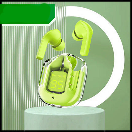 Mini Transparent Wireless Bluetooth Headset with LED Power Display | Noise Reduction for Ultimate Music Freedom
