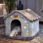 Cozy Foldable Pet House with Self-Warming Fabric | Durable & Portable Winter Bed for Dogs and Cats