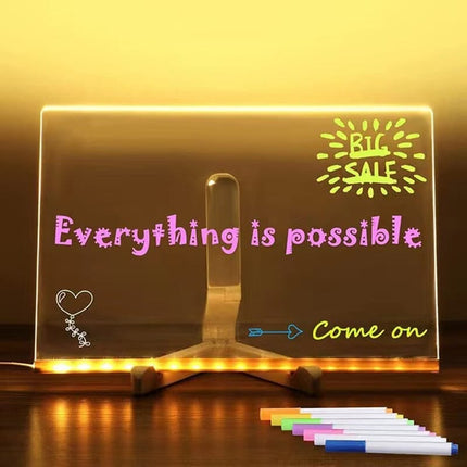 LED Drawing Board for Kids, Light Up Message Board with 7 Colored Pens, LED Sign Board for Cafe Menu – image 21