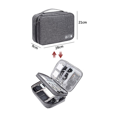 Electronic Organizer Travel Cable Bag with Double Layer Design | Waterproof Storage for Accessories and Gadgets