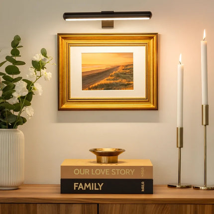 Cordless Wall Art Light with Adjustable Brightness & Remote Control | Rechargeable LED Fixture for Gallery-Quality Illumination