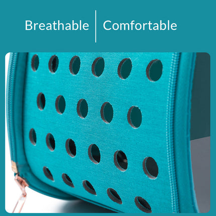 Transparent Dog Backpack with PVC Material & Ventilation Holes | Comfortable Travel Bag for Pets