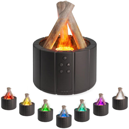 Simulated Flame Aromatherapy Humidifier with Quiet Operation | Cozy Atmosphere for Home and Office