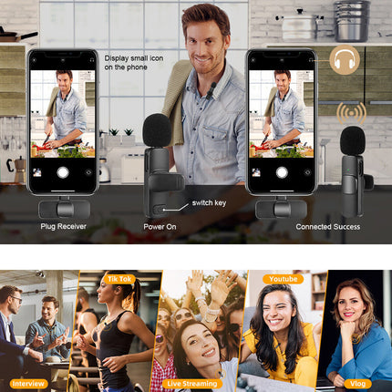 Ultra-Low Latency Wireless Microphone with Intelligent Noise Reduction | Easy Plug-and-Play for Live Broadcasts and Interviews